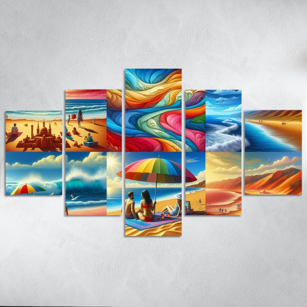 Rainbow Beach Oasis Custom Paintings Frame