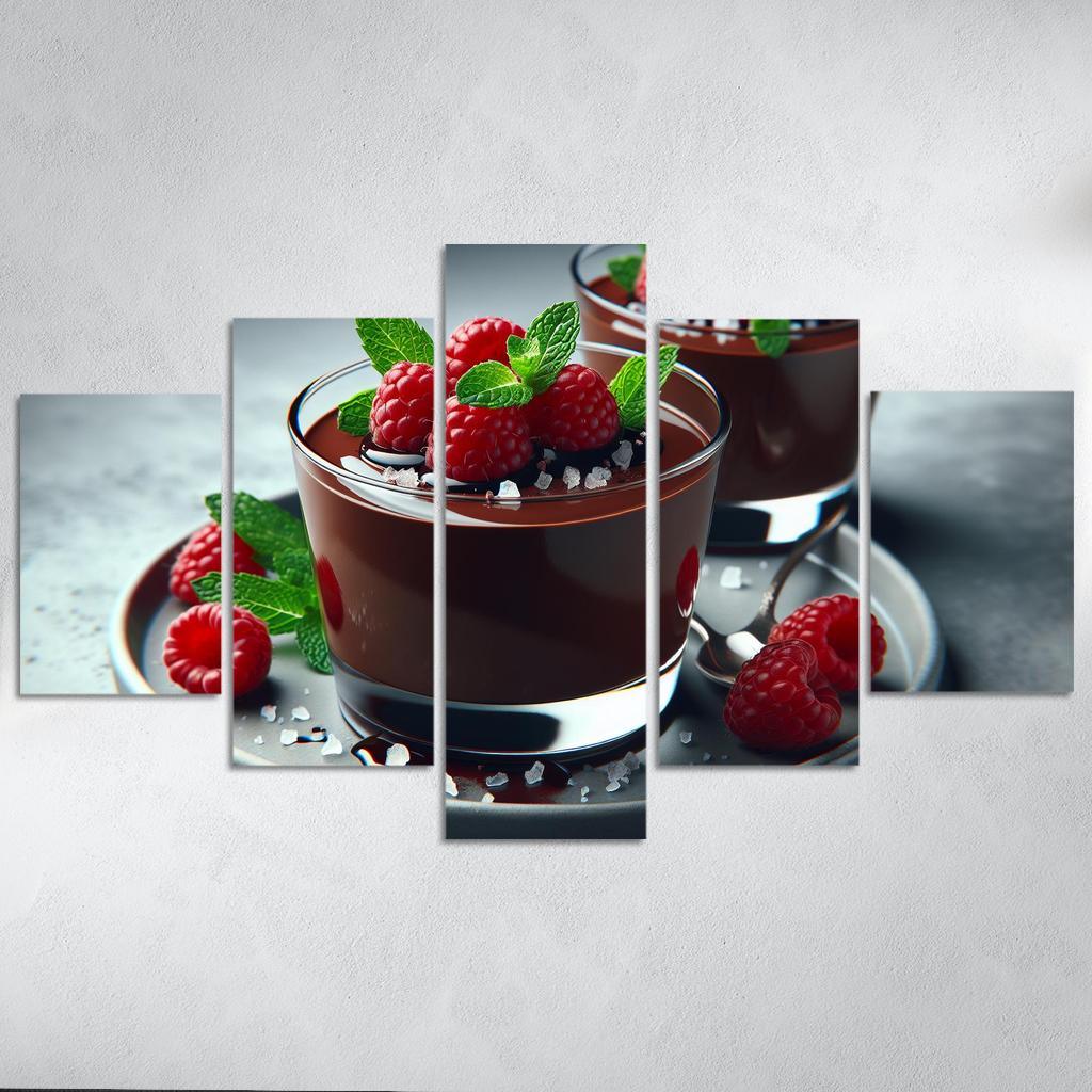 Chocolate Avocado Mousse 5 Piece HD Canvas Wall Art-Original Frame