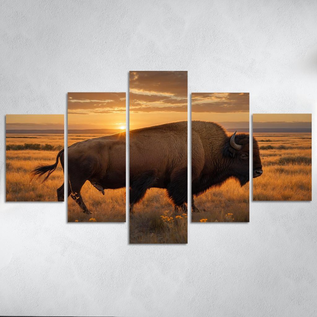 The Powerful Bison Icons Of The Plains Canvas Paintings Frame