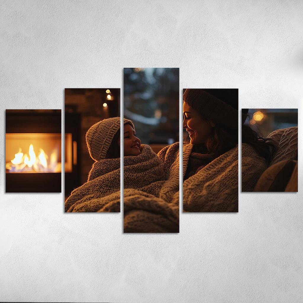 Embers Of Love A Mothers Warmth Canvas Paintings Frame