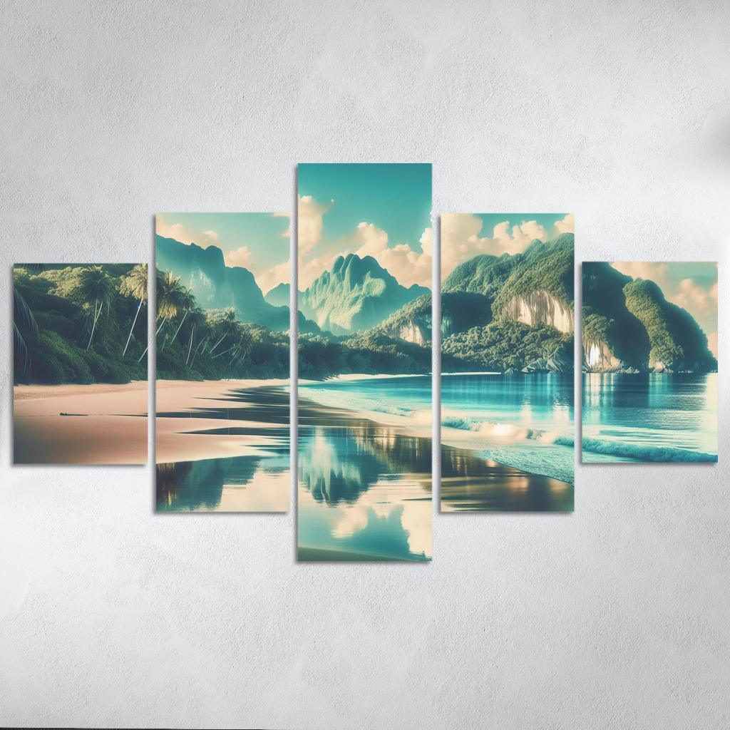 Tranquil Waters Beach Premium Artwork Frames