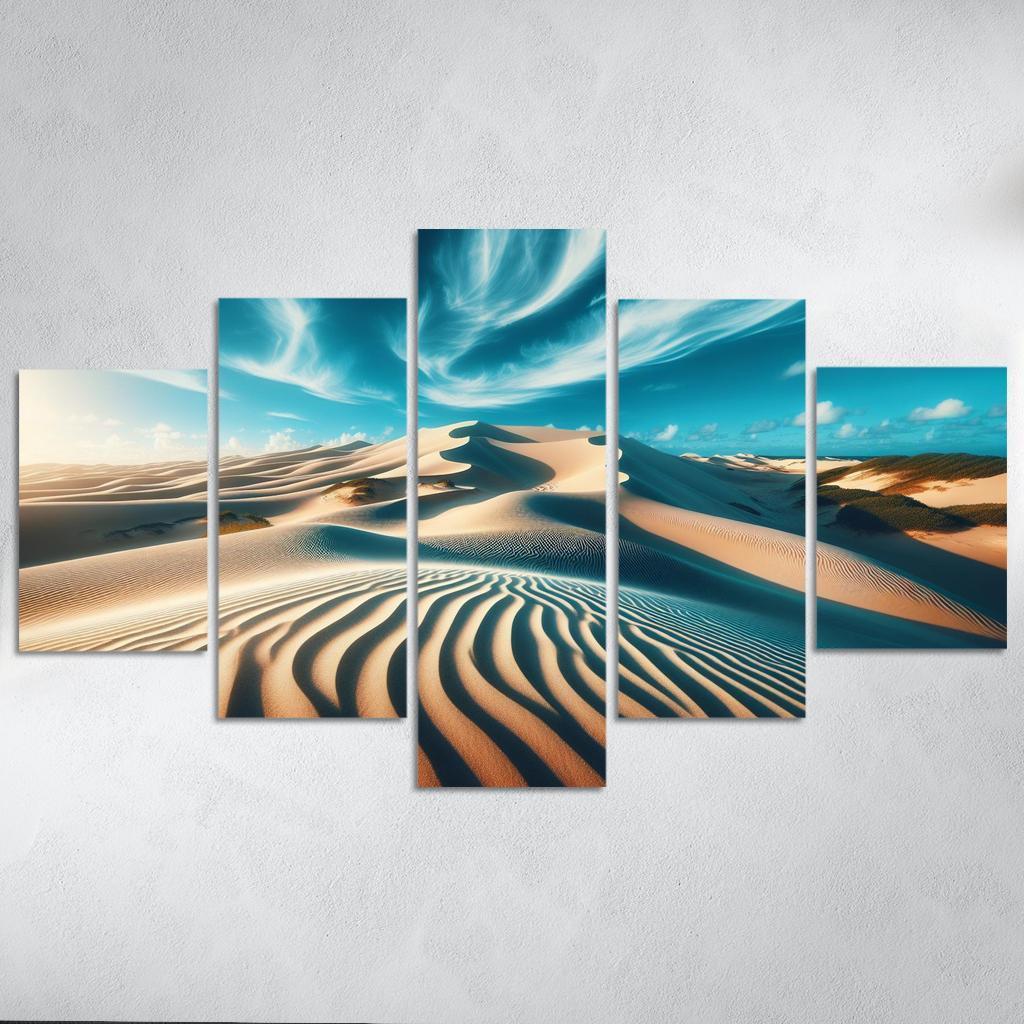 Sunlit Dunes Windswept Beauty Multi-panel Paintings