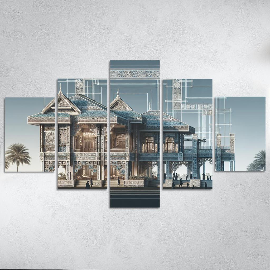 Transitional Architecture Custom Paintings Frame