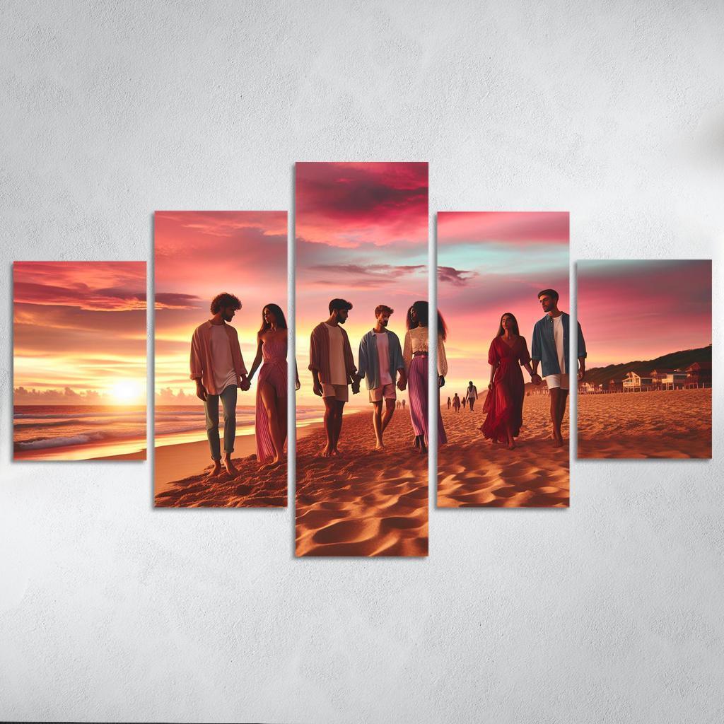 Sunset Shores A Romantic Haven Custom Paintings Frame