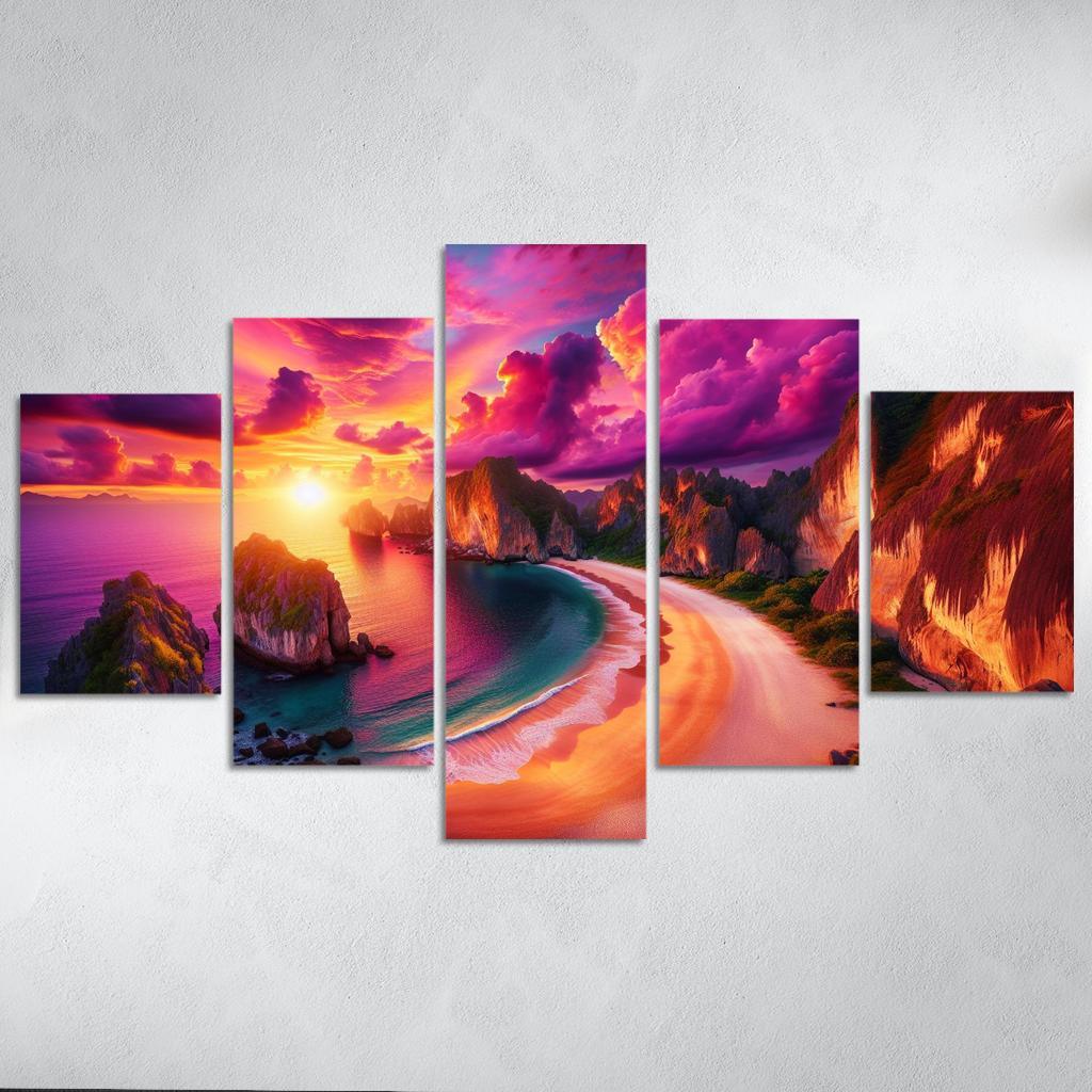 Sunset Ridge Beach Premium Artwork Frames