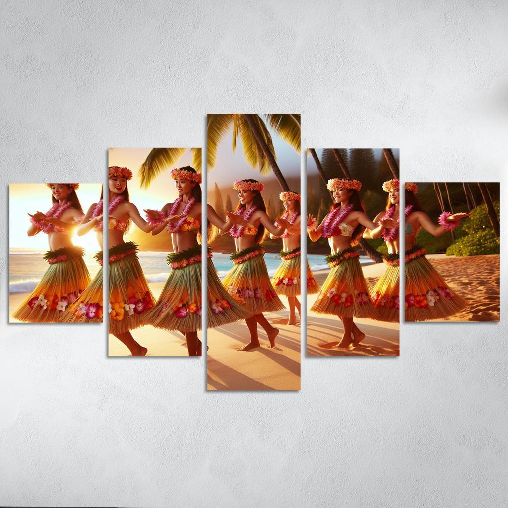 Hula The Dance Of The Hawaiian Islands Modern Paintings Frame