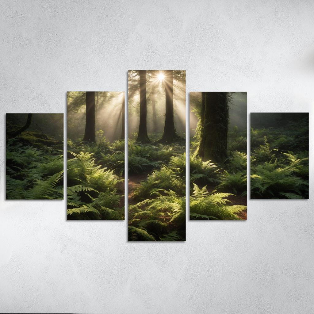 Harmonious Glow Of Misty Woodlands Art Trends