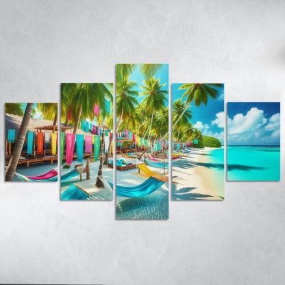 Tropical Escape Beach Premium Artwork Frames