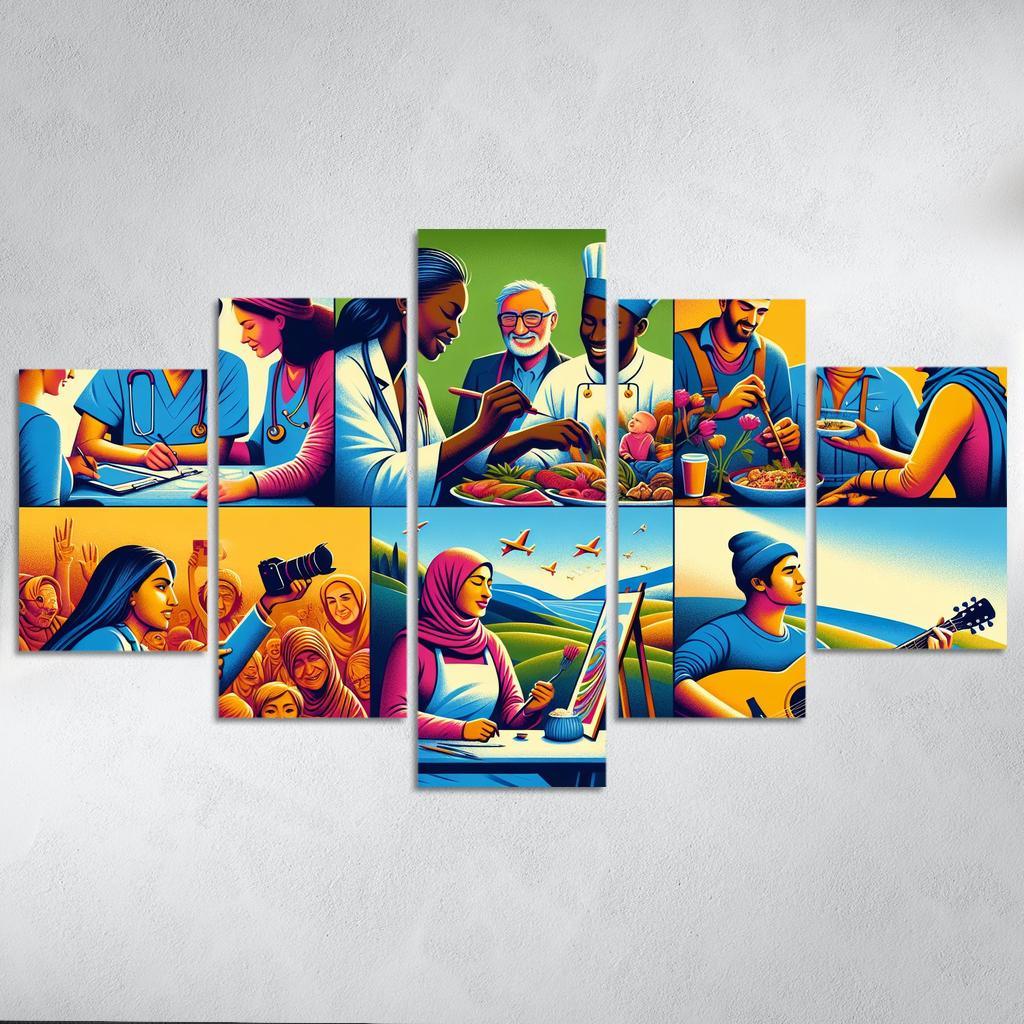 Voices Of Resilience Stories Of Refugee Empowerment Custom Paintings Frame