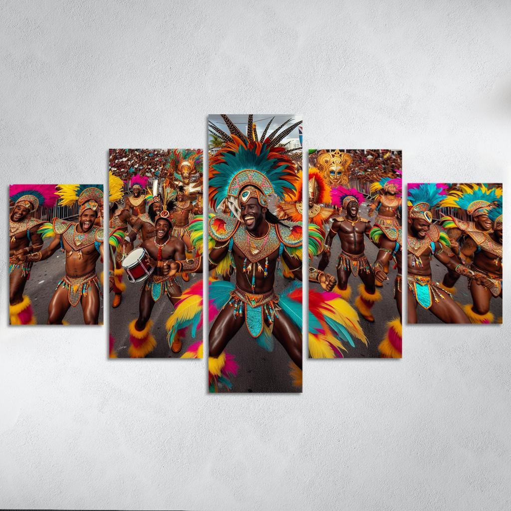 Junkanoo Parade - Bahamas Canvas Paintings Frame