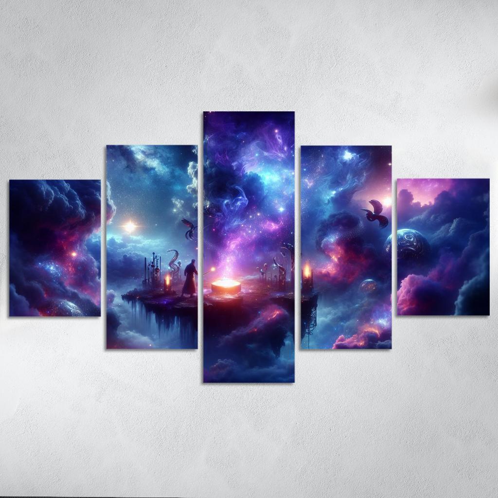 The Arcane Starforge 5 Piece HD Canvas Wall Art-Original Frame