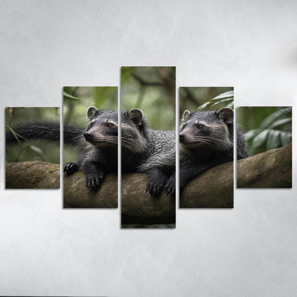 The Charming Binturong The Bearcat Of The Rainforest Canvas Paintings Frame
