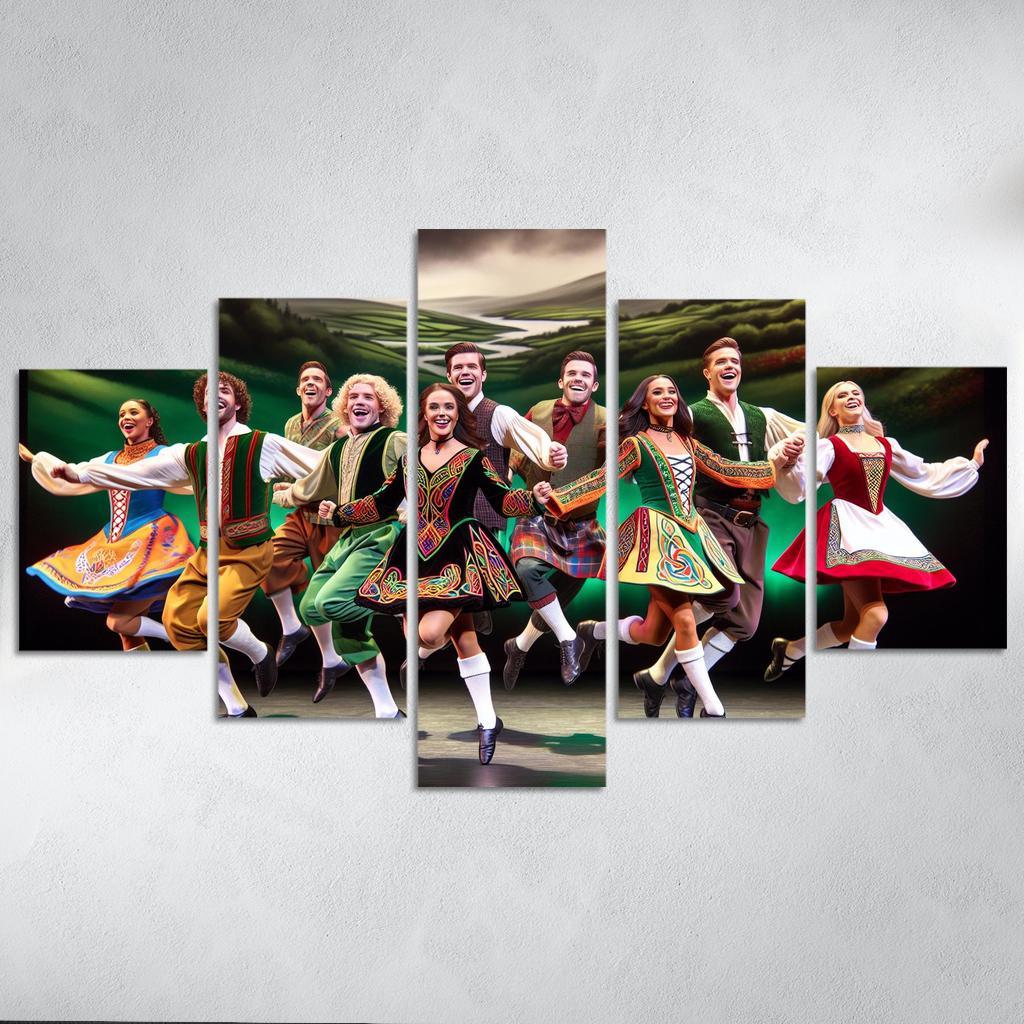 Celtic Dance The Rhythm Of The Emerald Isle Modern Paintings Frame