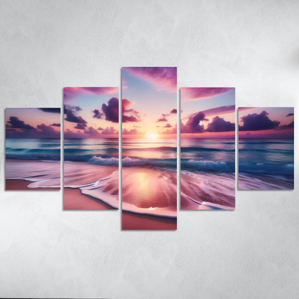 Sunrise Vista Coastal Meditation Spot Oil Paintings Frame