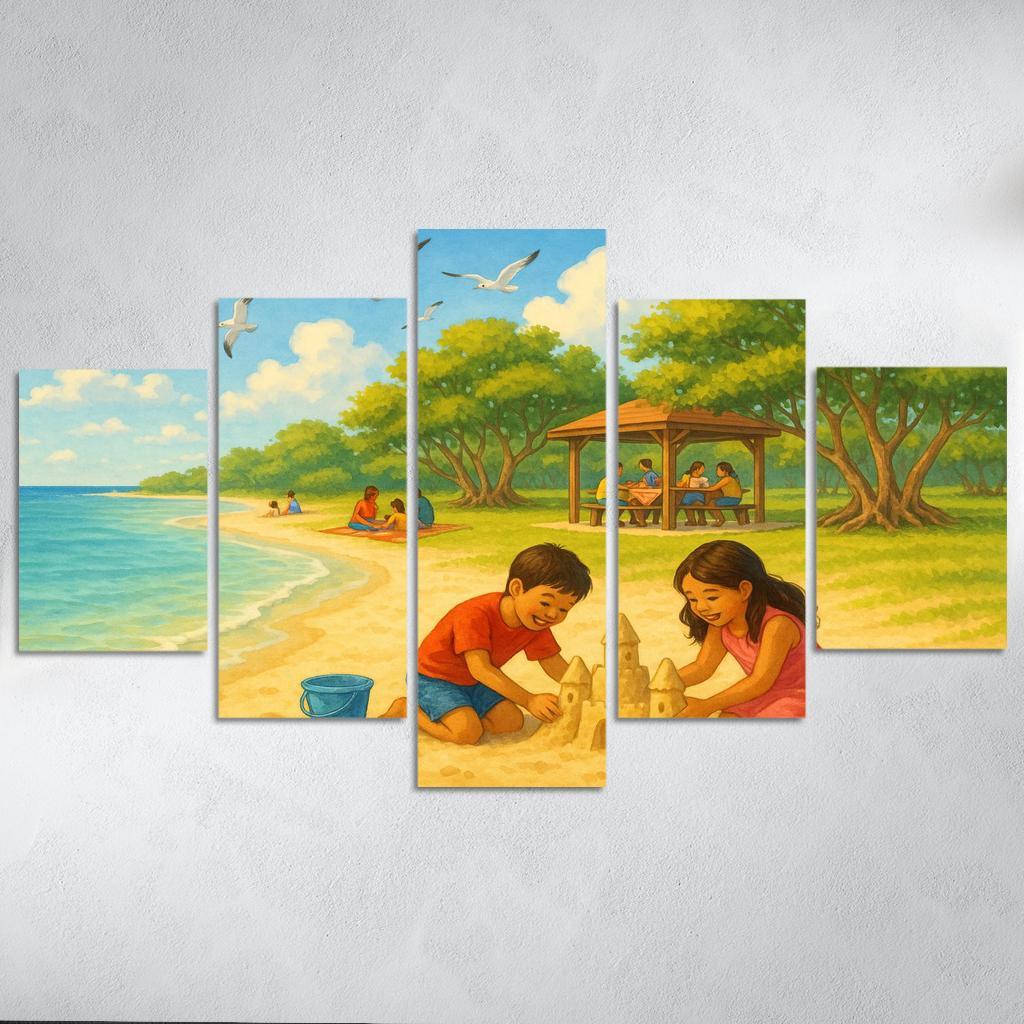 Pearl Bay Family-friendly Coastal Sanctuary One-piece Frames