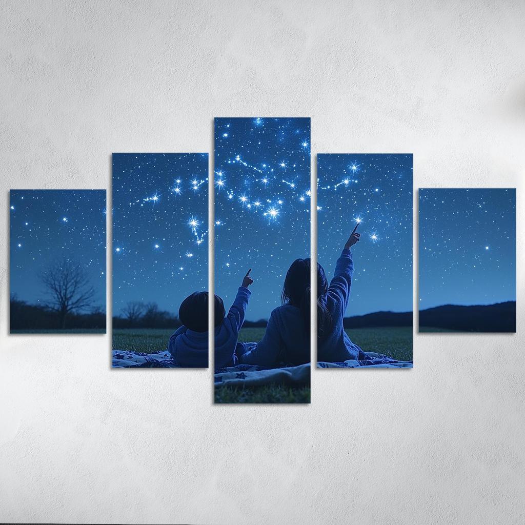 Guiding Stars A Mothers Light Canvas Paintings Frame