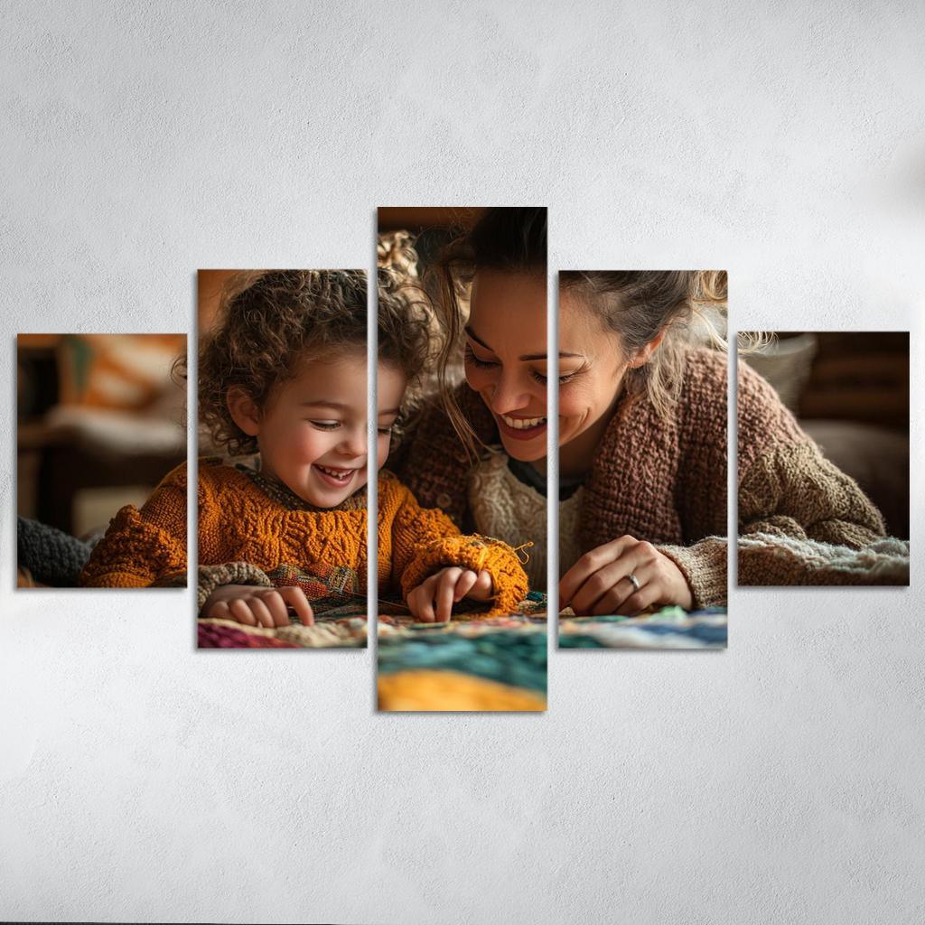 Threads Of Connection A Mothers Tapestry Of Love Canvas Paintings Frame