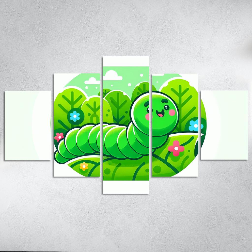 Cute Caterpillar - Nature Explorer Framed Paintings