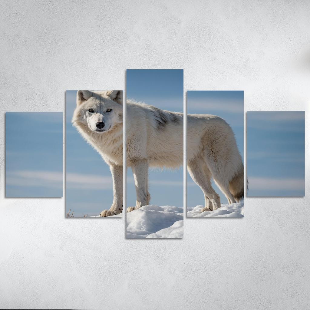 The Resilient Arctic Wolf Ghost Of The Tundra Canvas Paintings Frame