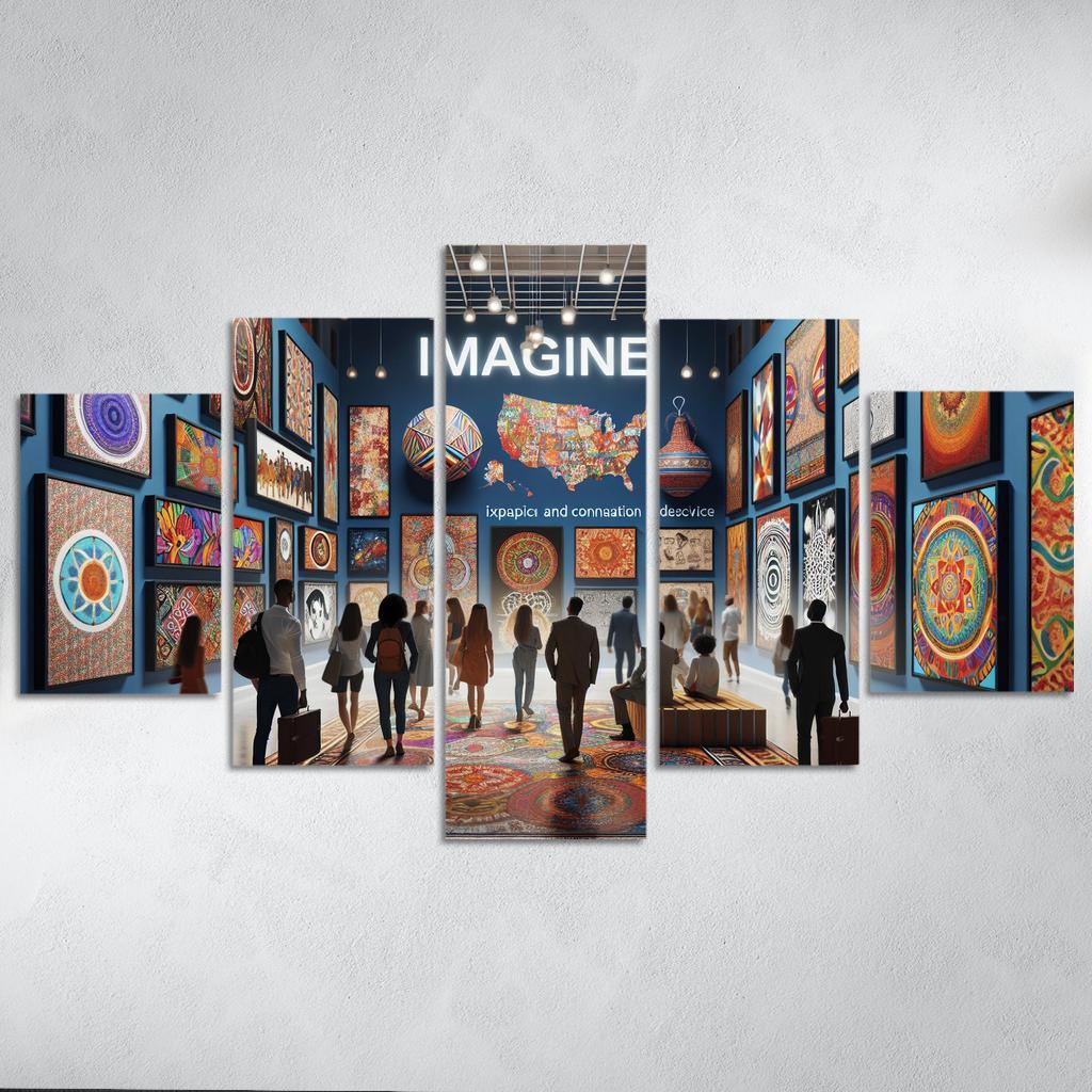 Bridging Cultures Artistic Expressions Of Unity Framed Paintings