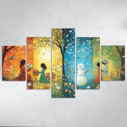 Seasons Of Love The Cycle Of Nurturing Custom Paintings Frame