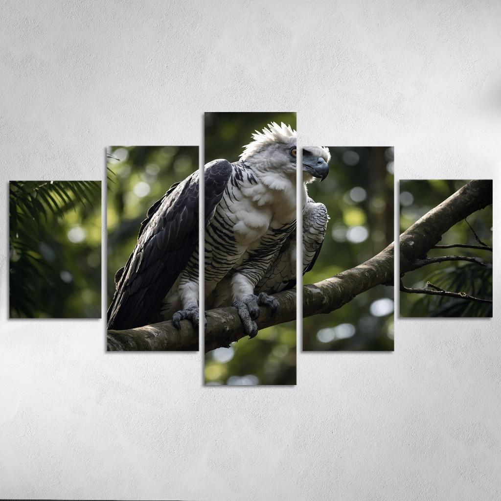 The Regal Harpy Eagle Master Of The Forest Canopy Modern Paintings Frame