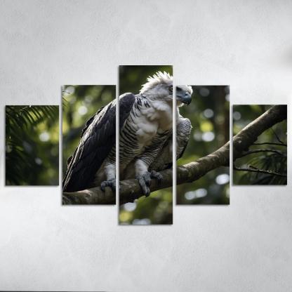 The Regal Harpy Eagle Master Of The Forest Canopy Modern Paintings Frame