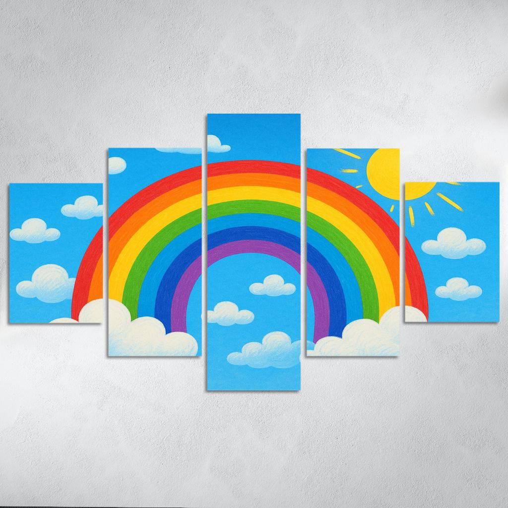 Radiant Rainbow Sky Premium Artwork Frames
