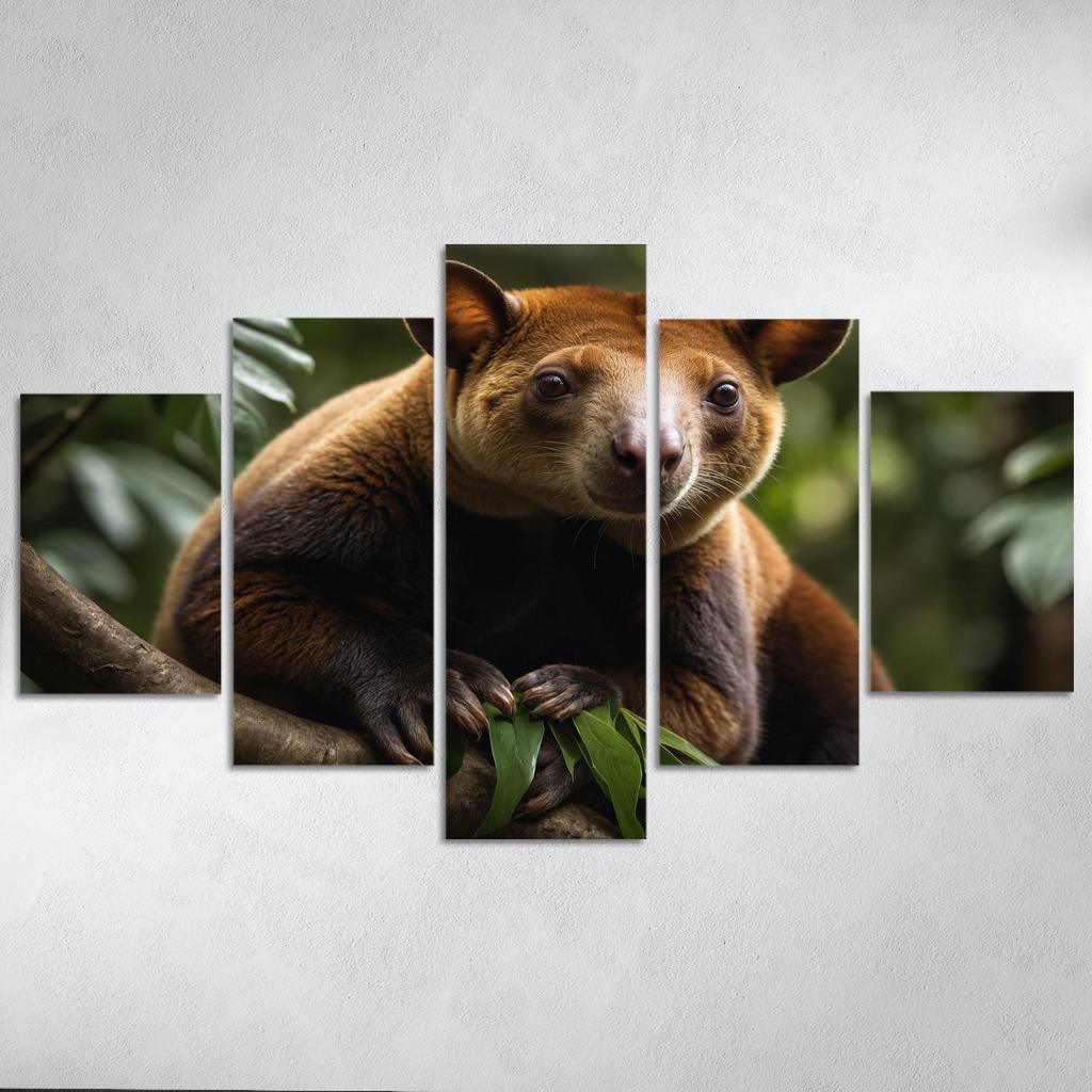 The Agile Tree Kangaroo Climbing Marvel Canvas Paintings Frame