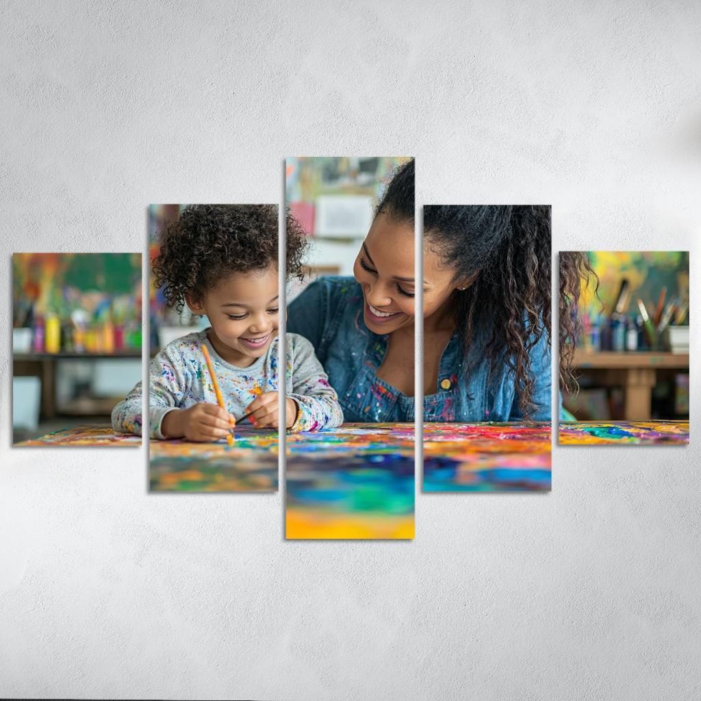 A Canvas Of Love A Mothers Artistic Spirit Canvas Paintings Frame