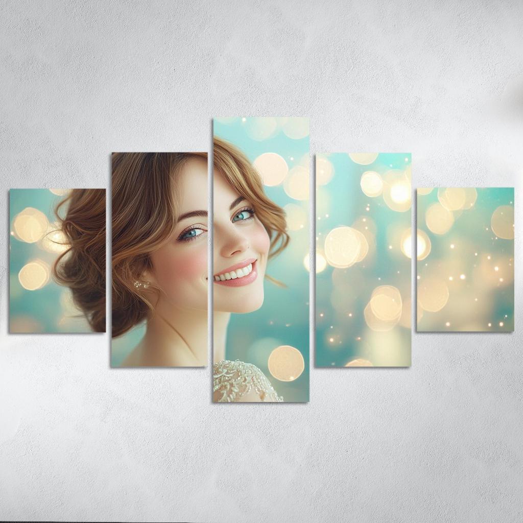 Emma Stone Shining Bright In The La La Land Of Dreams Framed Paintings