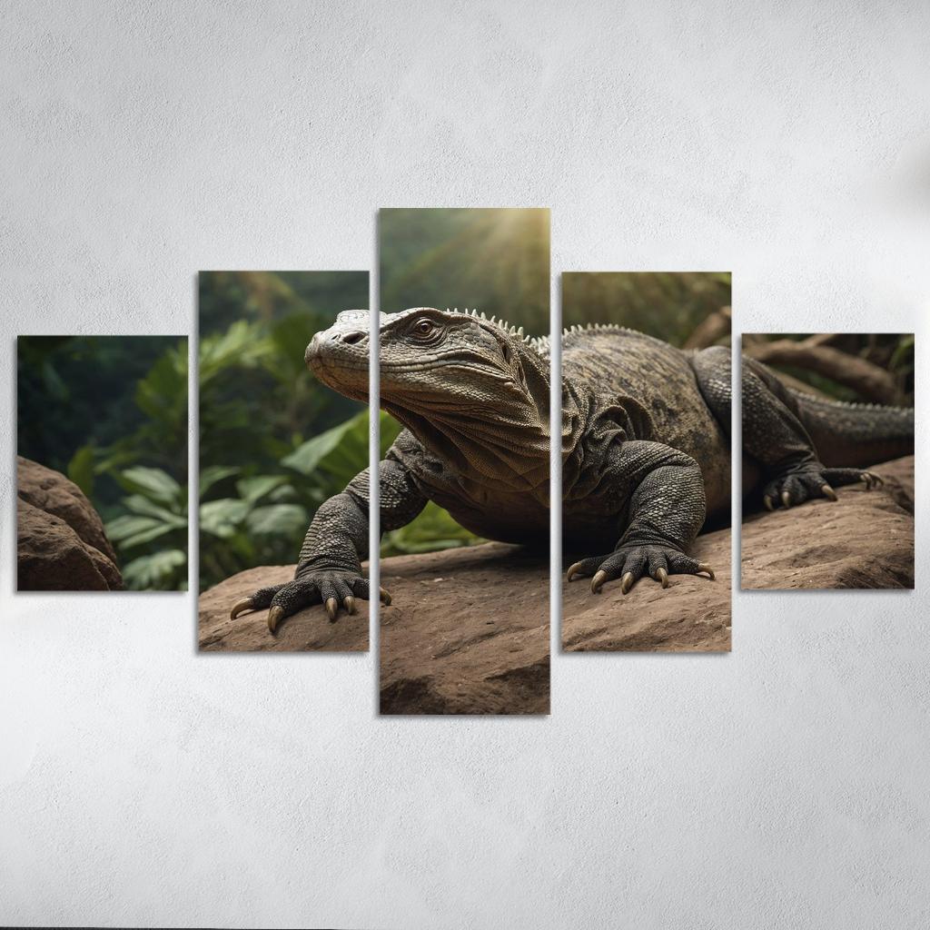 The Majestic Komodo Dragon Nature's Ultimate Lizard Framed Paintings