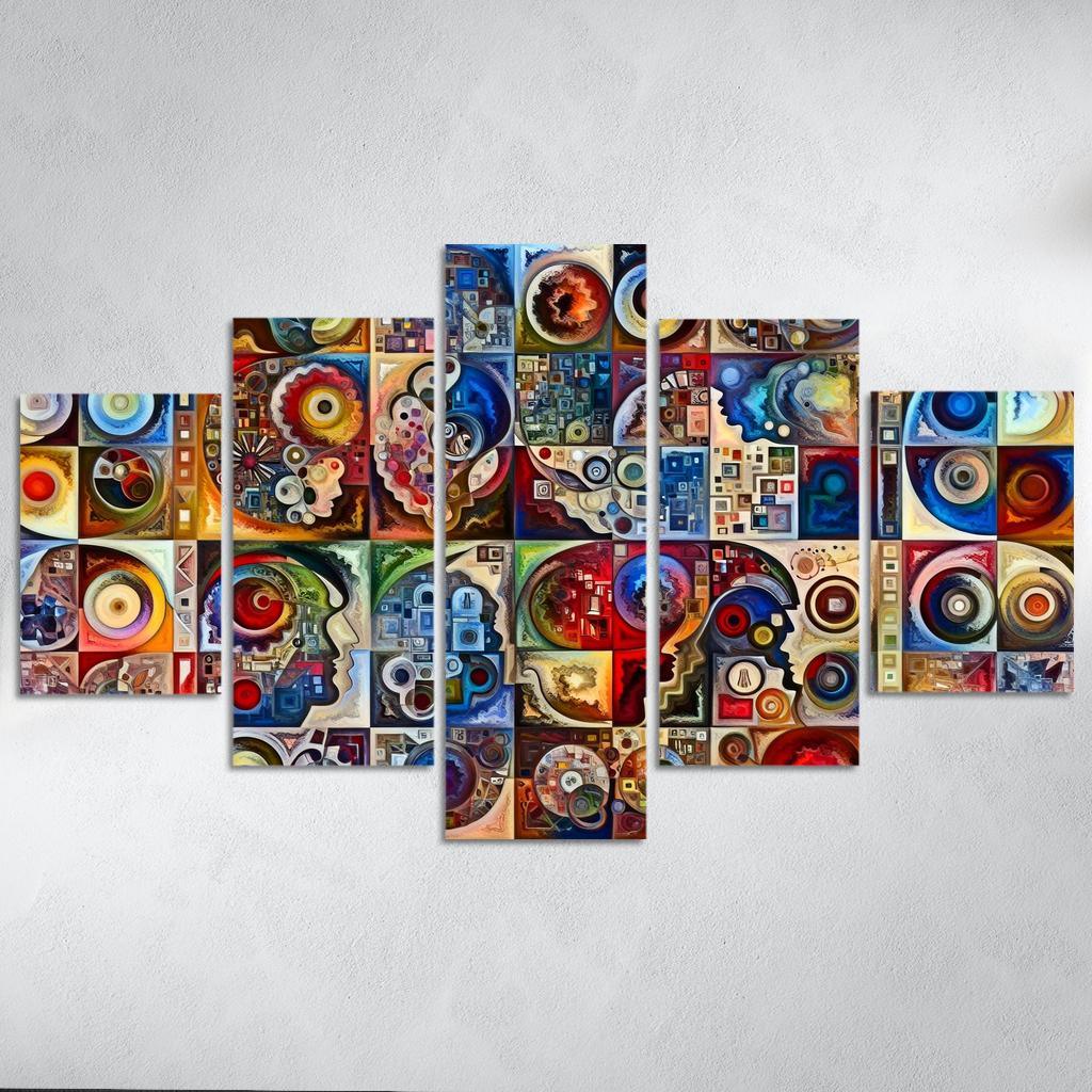 Crisis Of Identity Exploring Intersectionality Multi-panel Paintings