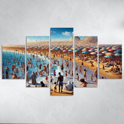 Sun-kissed Shore Custom Paintings Frame