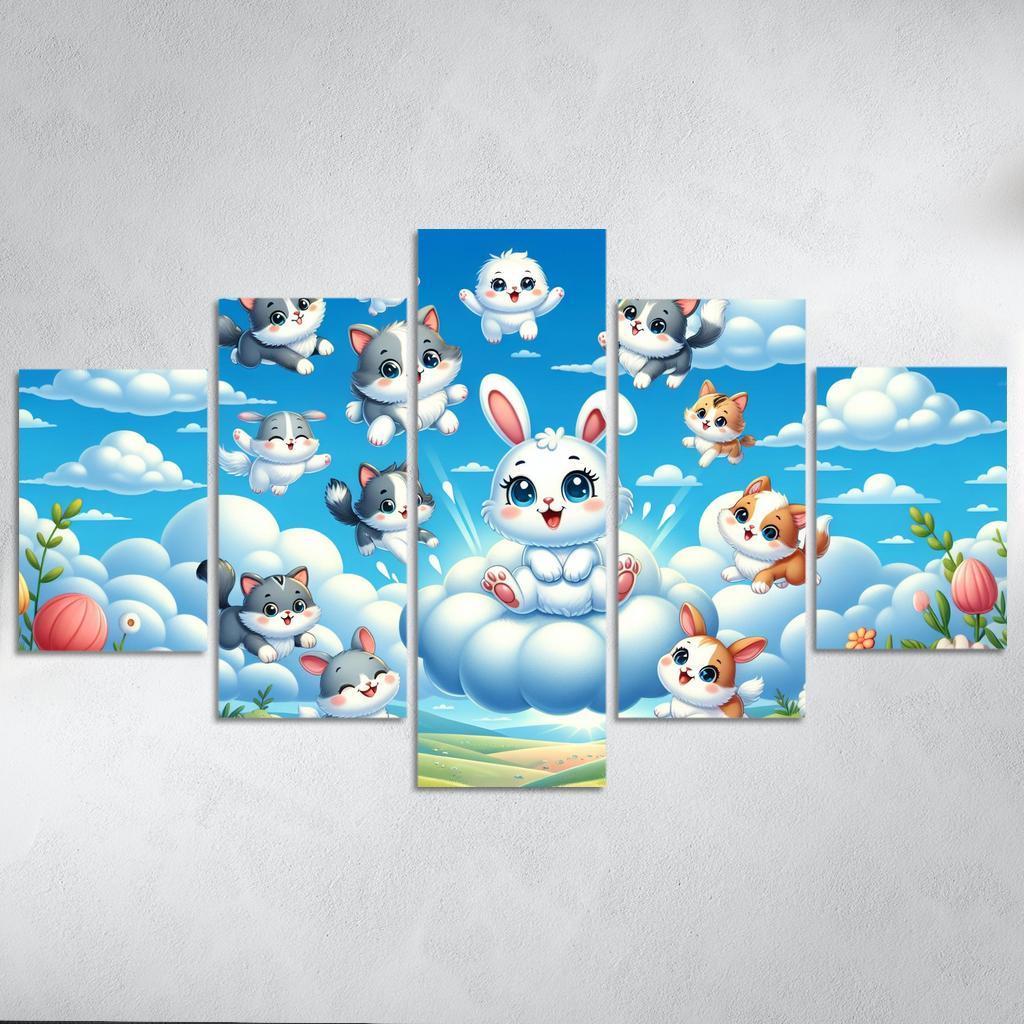Curious Cloud Critters Premium Artwork Frames