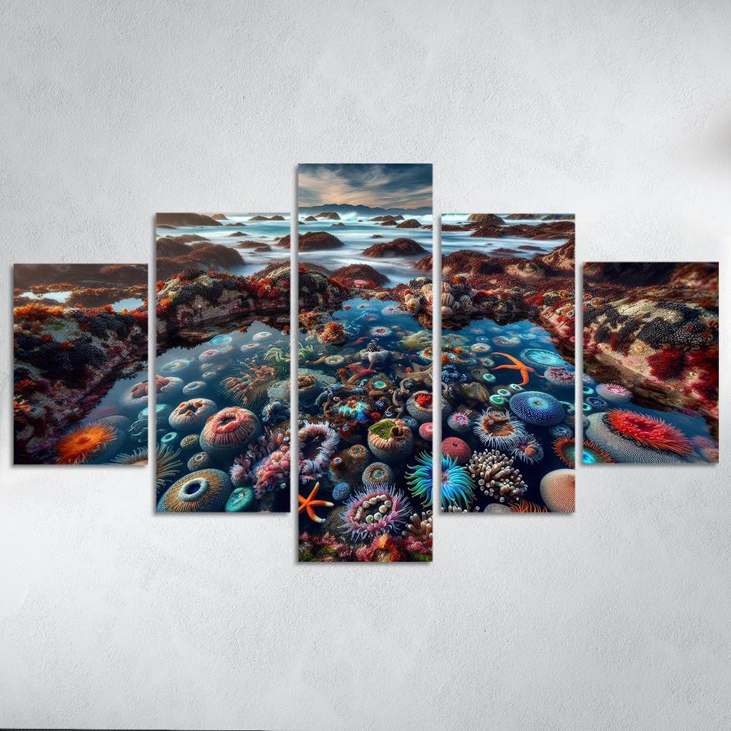 Tidal Pool Haven Nature's Aquatic Wonders Abstract Paintings Frame