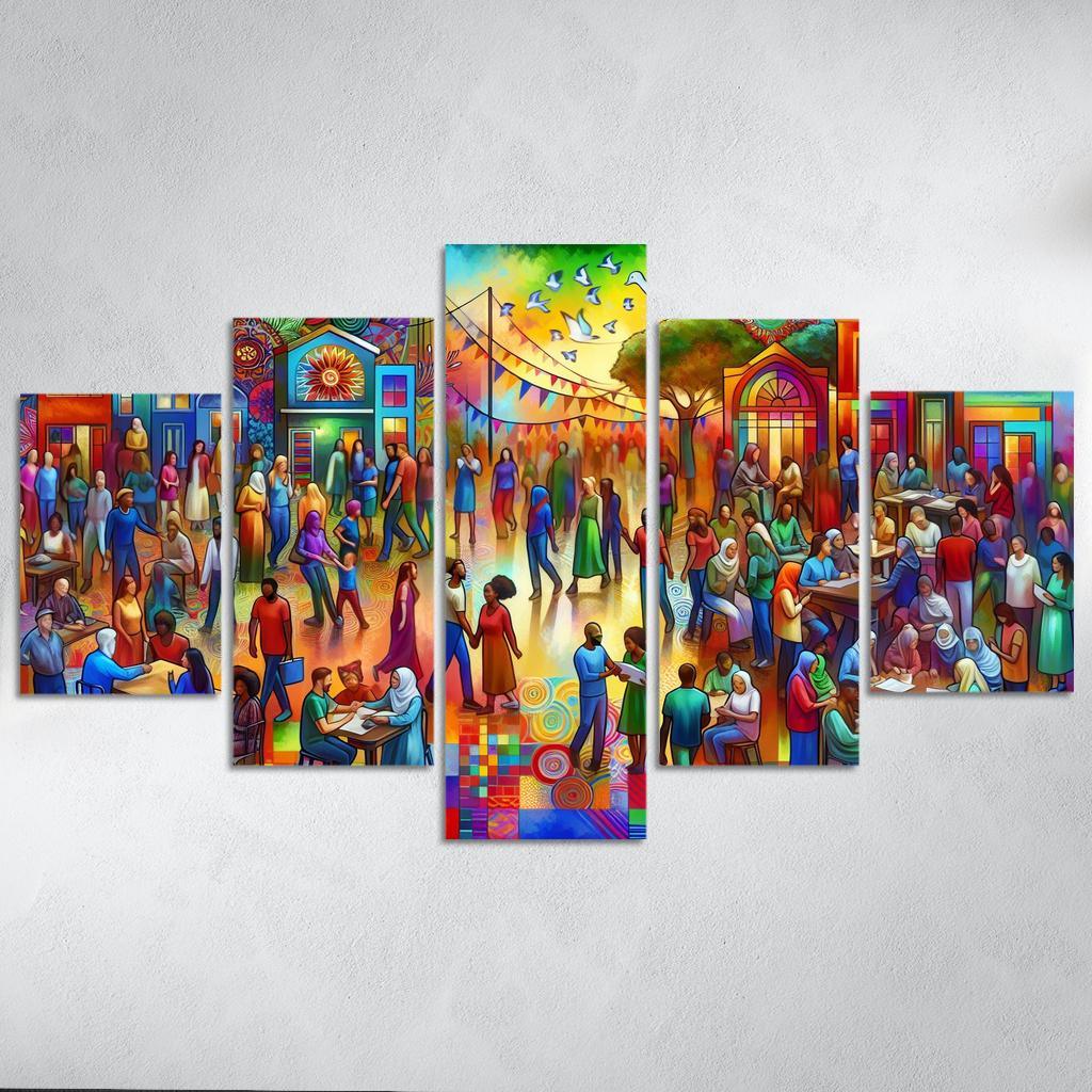 Ecosystems Of Connection Art For Community Building Framed Paintings