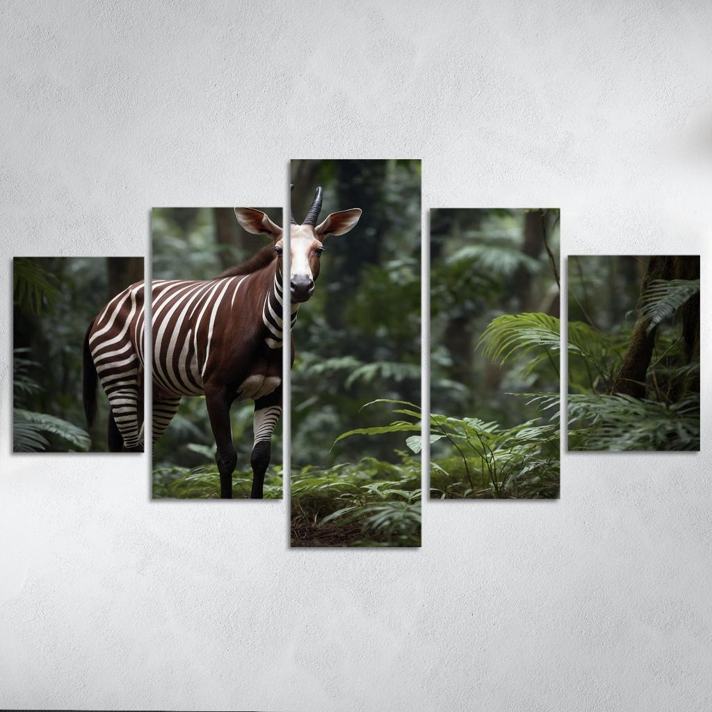 The Unique Okapi Nature's Hidden Jewel Custom Paintings Frame