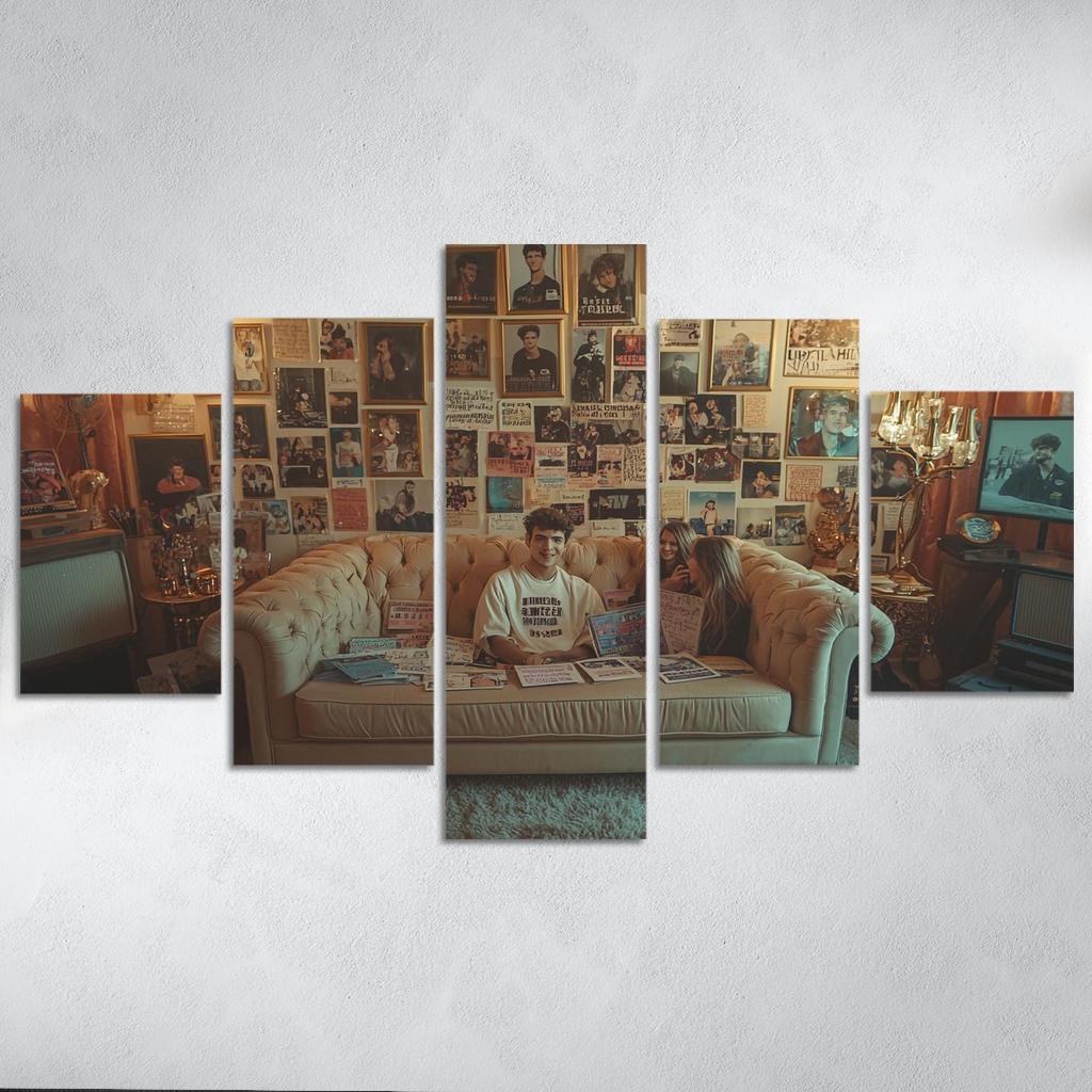 Justin Bieber Tribute Book Canvas Paintings Frame