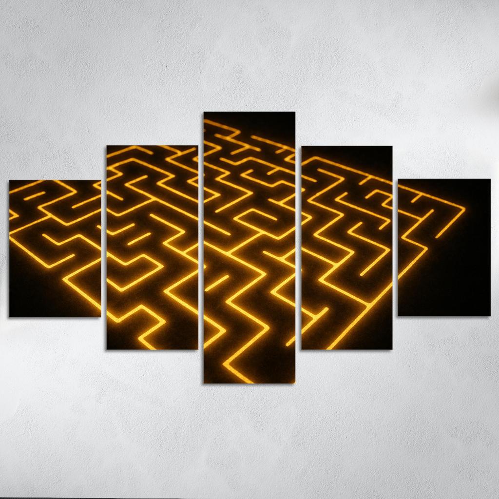 The Labyrinth Of Luminous Thought Premium Artwork Frames