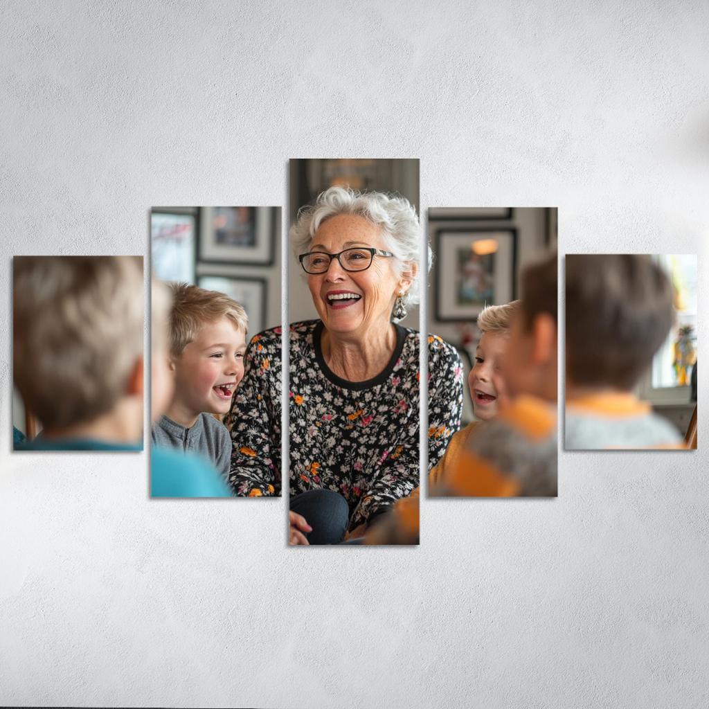 Legacy Of Laughter Cherishing Joyful Moments Modern Paintings Frame