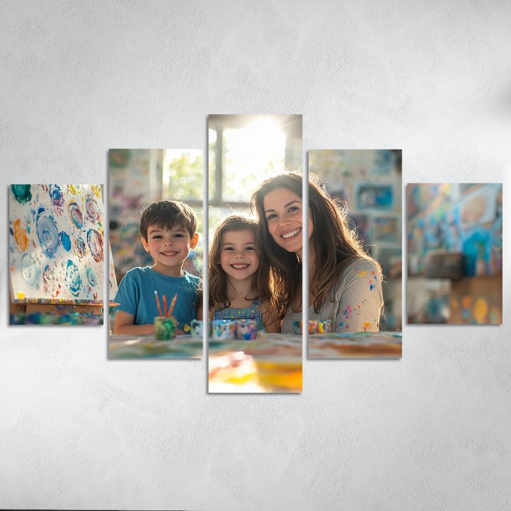 A Canvas Of Colors The Art Of Motherhood Custom Paintings Frame