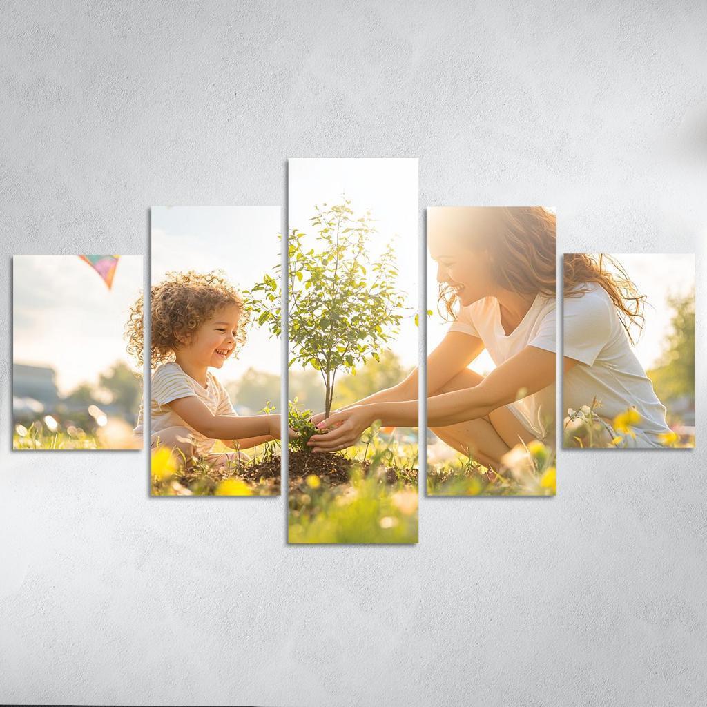 Chasing Dreams Together A Mother's Guidance Canvas Paintings Frame