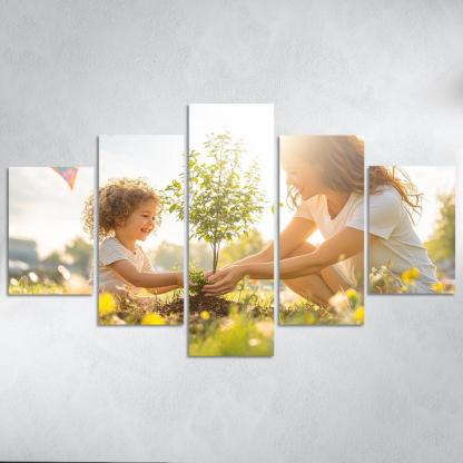 Chasing Dreams Together A Mother's Guidance Canvas Paintings Frame