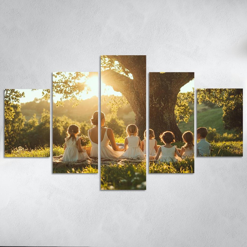 Roots Of Love A Mothers Family Tree Canvas Paintings Frame