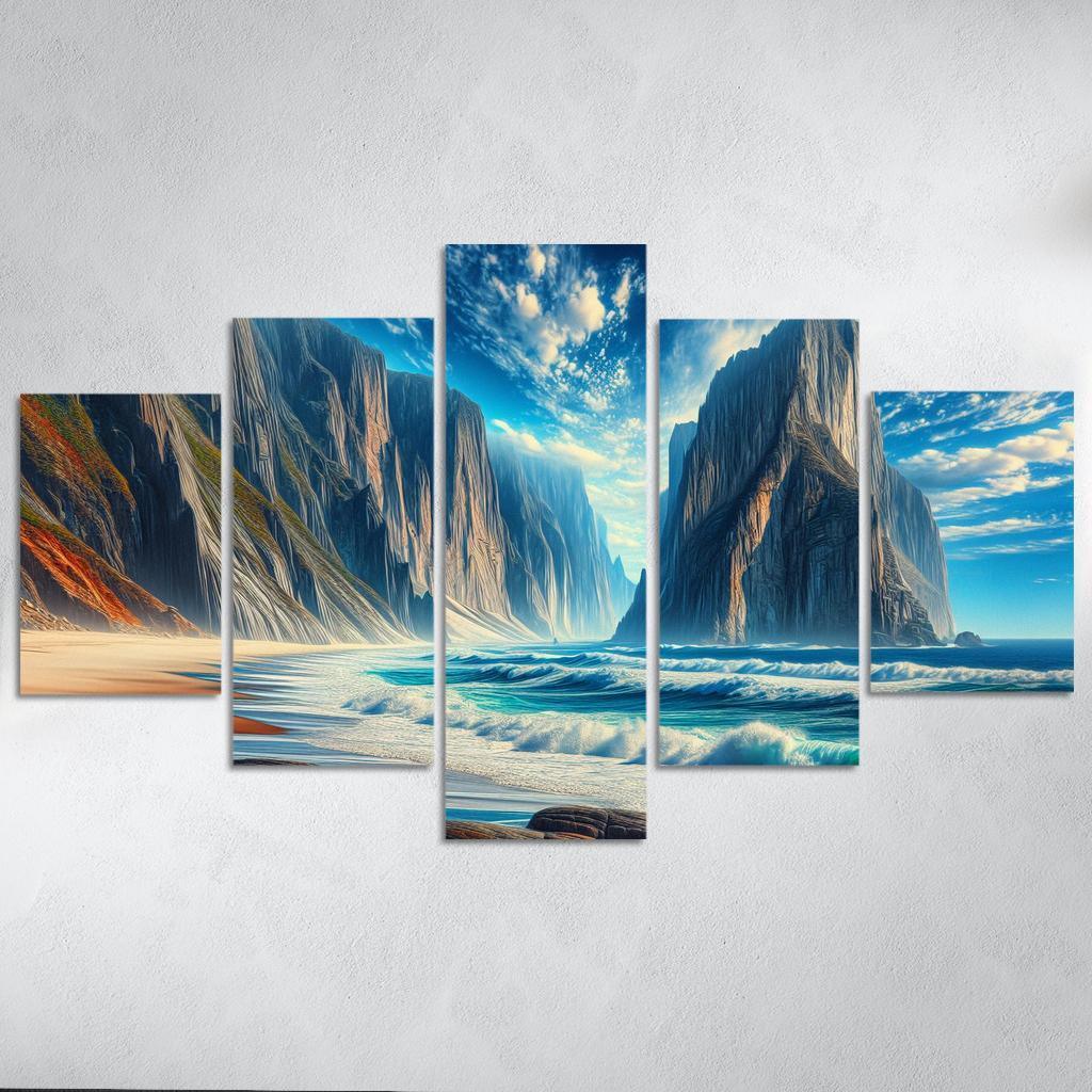 Majestic Cliffs Beach Premium Artwork Frames