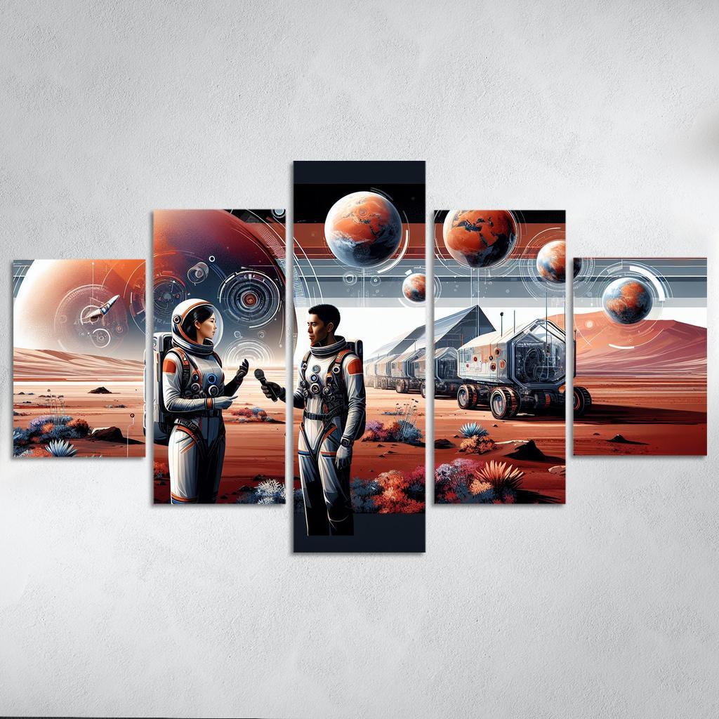 The Thrilling Future Of Human Space Travel Abstract Paintings Frame