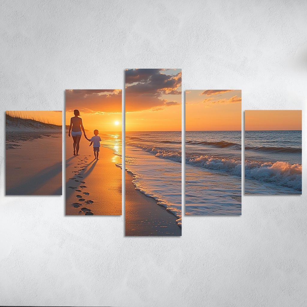 Footprints In The Heart A Mothers Journey Canvas Paintings Frame