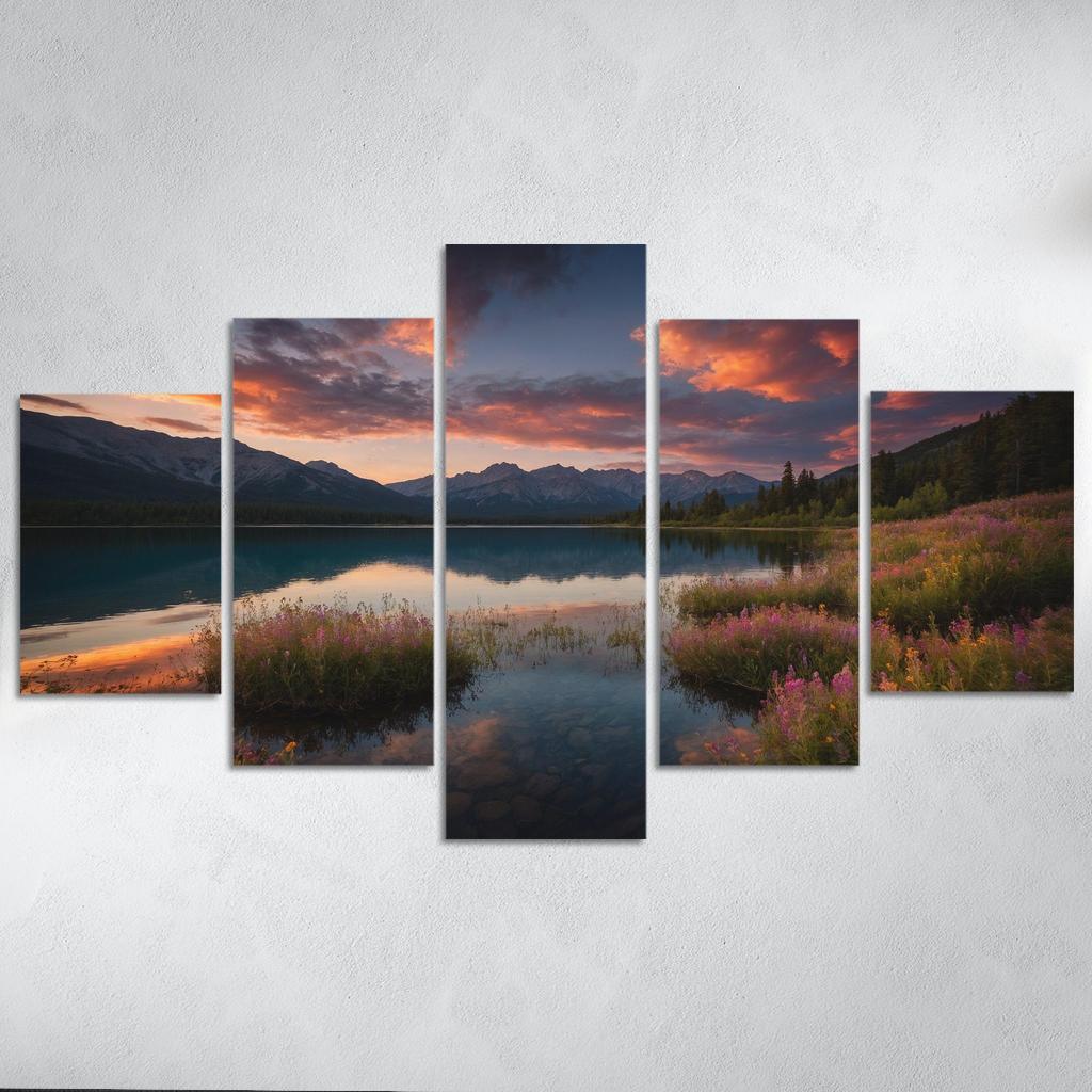 The Ethereal Glow Of Celestial Waters Oil Paintings Frame