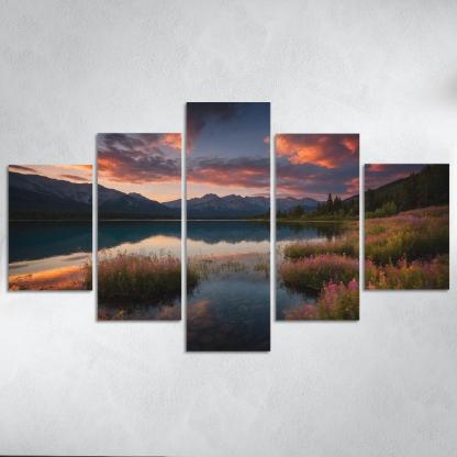 The Ethereal Glow Of Celestial Waters Oil Paintings Frame